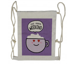 Morning Weekend Drawstring Backpack