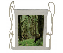 Roosevelt Elk in Park Drawstring Backpack