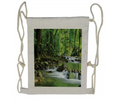 Tropic Mountain Stream Drawstring Backpack