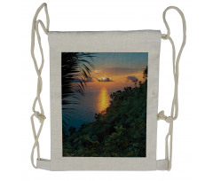 Sunrise on Ocean Seaside Drawstring Backpack