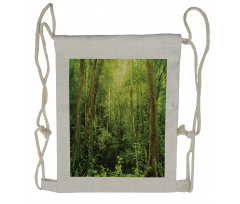 Rainforest Landscape Drawstring Backpack