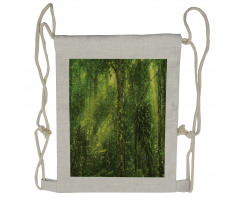 Sun Beams Tropic Forest Drawstring Backpack