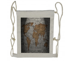 Countries Continents Drawstring Backpack