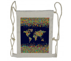 Mosaics Tiles Global Drawstring Backpack