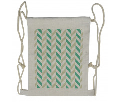 Herringbone Springtime Drawstring Backpack