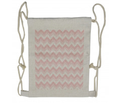 Zigzag Chevron Grunge Drawstring Backpack