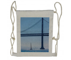 Sailboat from Pier 7 Drawstring Backpack