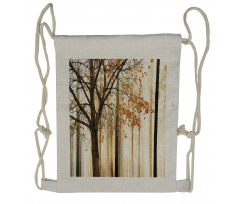 Tree in Abstract Woods Drawstring Backpack