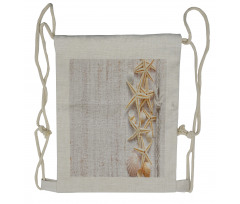 Seashells and Starfish Drawstring Backpack