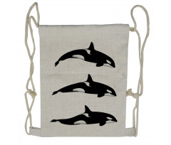 Orca Killer Whales Drawstring Backpack