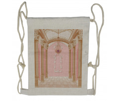 Chandelier Ceiling Castle Drawstring Backpack