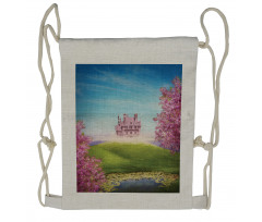 Fairy Castle Cheery Blooms Drawstring Backpack