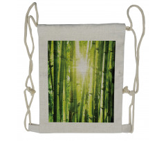 Sun Beams in Wild Jungle Drawstring Backpack