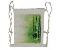 Spa Bamboos Trees Drawstring Backpack