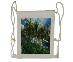 Hawaii Island Palm Tree Drawstring Backpack