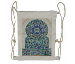 Eastern Ceramic Tile Drawstring Backpack