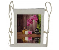 Spa Relax Candle Blossom Drawstring Backpack