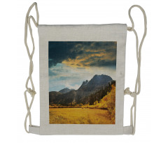 Mountain Grassland Sun Drawstring Backpack