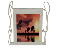 Safari Wild Animals Drawstring Backpack