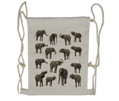 Elephants Tusk Ear Drawstring Backpack