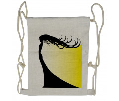 Hair Whip Woman Shade Drawstring Backpack