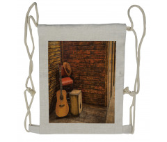 Wooden Stage Pub Cafe Drawstring Backpack