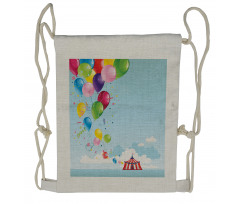 Carnival Tent Balloons Drawstring Backpack