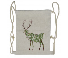 Garden Deer Celebration Drawstring Backpack