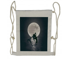 Mermaids at Night Drawstring Backpack