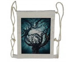 Night Big Mystic Tree Drawstring Backpack