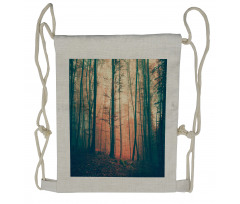 Autumn Forest Woodland Drawstring Backpack