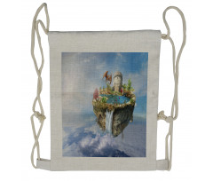 Dragon Castle Tower Drawstring Backpack