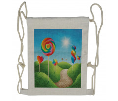 Candy Land Lollipops Drawstring Backpack