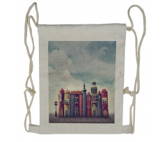 City of Old Books Birds Drawstring Backpack