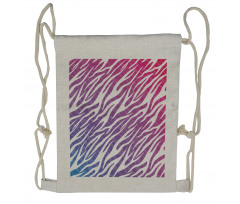 Colorful and Striped Artwork Drawstring Backpack