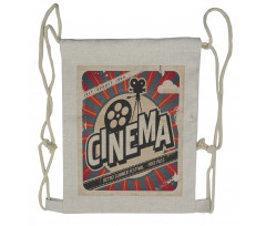 Vintage Cinema Movie Star Drawstring Backpack