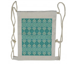Geometric Vintage Floral Drawstring Backpack