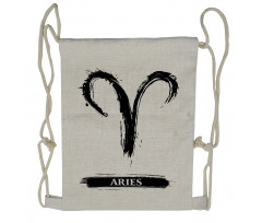 Aries Astrology Sign Drawstring Backpack