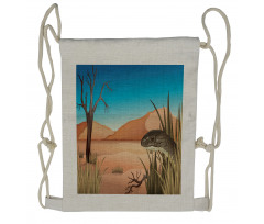 Desert Tropical Nature Drawstring Backpack