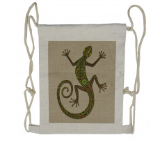 Lizard Pattern Drawstring Backpack