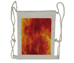 Fire and Flames Design Drawstring Backpack