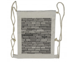 Brick Wall English Style Drawstring Backpack