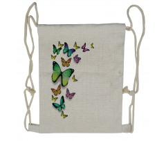 Bohem Wild Butterflies Drawstring Backpack