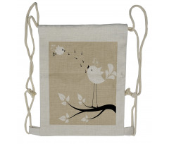 2 Birds on a Branch Drawstring Backpack