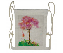 Spring Blossoming Tree Drawstring Backpack