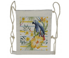 Tropic Exotic Parrots Drawstring Backpack