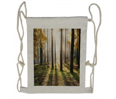 Forest Leaves at Sunrise Drawstring Backpack