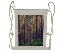 Fall Trees Forest Trunks Drawstring Backpack