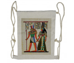 Papyrus Building Drawstring Backpack