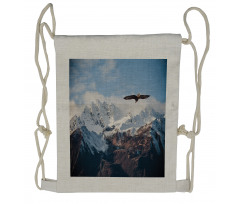 Mountain Flying Eagle Drawstring Backpack